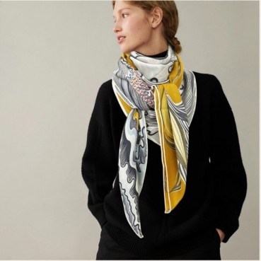 에르메스 여성 옐로우 스카프 - Hermes Womens Yellow Scarf 