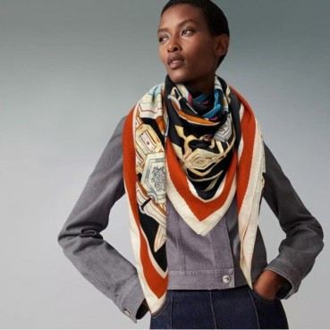 에르메스 여성 블랙 스카프 - Hermes Womens Black Scarf 