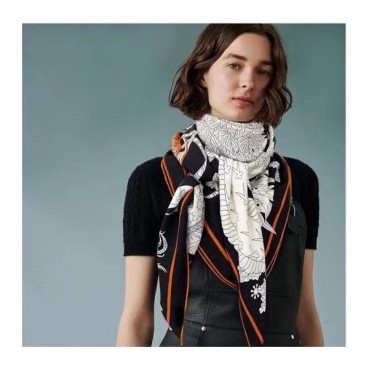 에르메스 여성 블랙 스카프 - Hermes Womens Black Scarf 