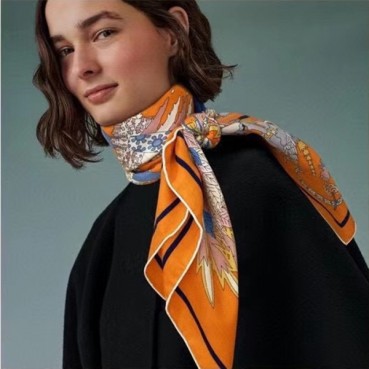에르메스 여성 오렌지 스카프 - Hermes Womens Orange Scarf 