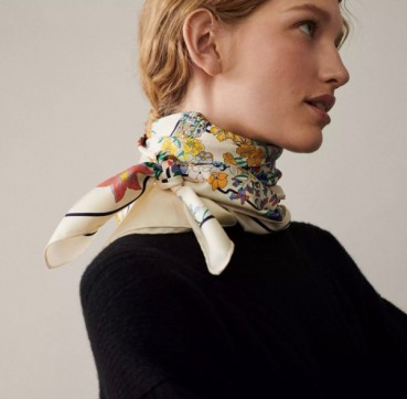 에르메스 여성 플라워 스카프 - Hermes Womens Flower Scarf 