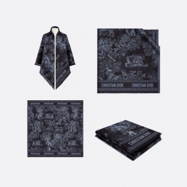 디올 여성 블랙 머플러 - Dior Womens Black Muffler 