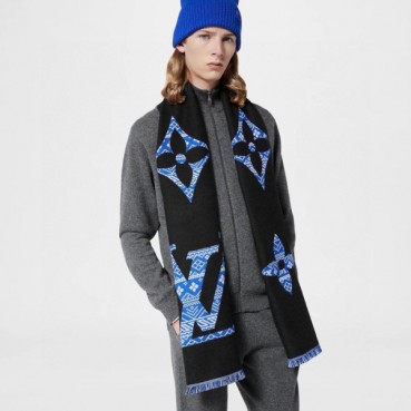 루이비통 남성 블랙 머플러 - Louis vuitton Mens Black Muffler 