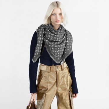 루이비통 여성 블랙 머플러 - Louis vuitton Womens Black Muffler 