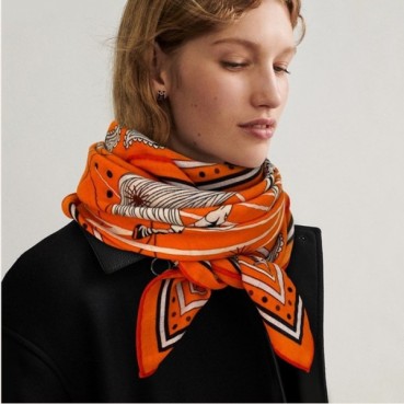 에르메스 여성 캐시 오렌지 스카프 - Hermes Womens Orange Scarf 