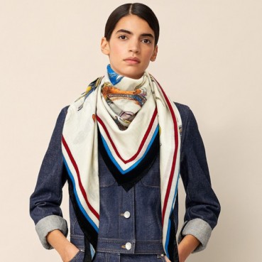 에르메스 여성 캐시 아이보리 스카프 - Hermes Womens Ivory Scarf 