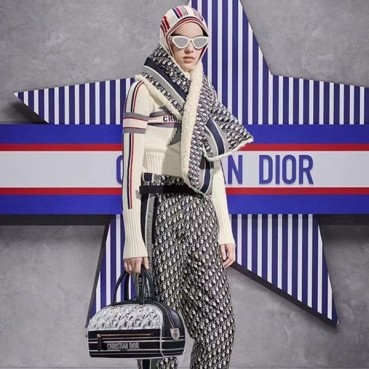 디올 남/녀 블루 머플러 - Dior Unisex Blue Muffler 