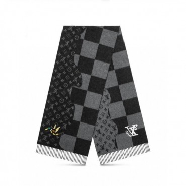 루이비통 남/녀 블랙 머플러 - Louis vuitton Unisex Black Muffler 