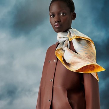 에르메스 여성 오렌지 스카프 - Hermes Womens Orange Scarf 