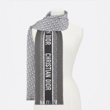 디올 남성 그레이 머플러 - Dior Mens Gray Muffler 