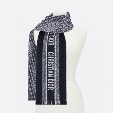 디올 남성 네이비 머플러 - Dior Mens Navy Muffler 