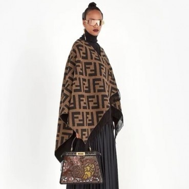 펜디 여성 블랙 판쵸 - Fendi Womens Black Pancho 