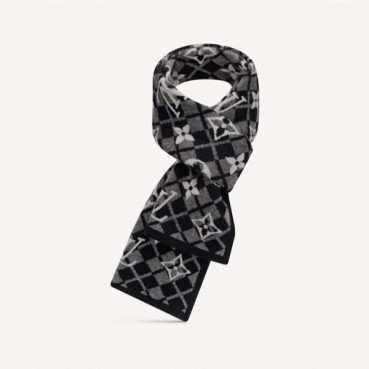 루이비통 남/녀 블랙 머플러 - Louis vuitton Unisex Black Muffler 