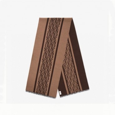 펜디 남/녀 브라운 머플러 - Fendi Unisex Brown Muffler 