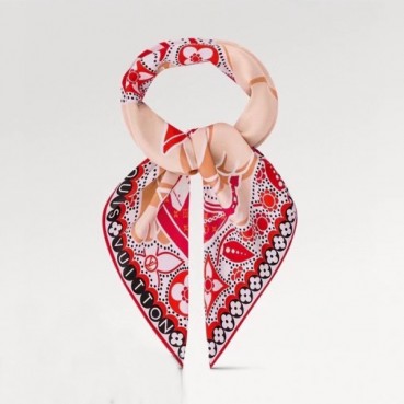 루이비통 여성 레드 스카프 - Louis vuitton Womens Red Scarf 