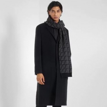 펜디 남/녀 블랙 머플러 - Fendi Unisex Black Muffler 