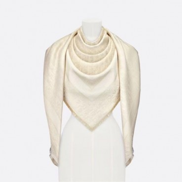 디올 남성 오블리크 아이보리 머플러 - Dior Mens Ivory Muffler 