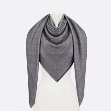 디올 남성 오블리크 그레이 머플러 - Dior Mens Gray Muffler 