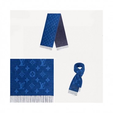 루이비통 남성 블루 머플러 - Louis vuitton Mens Blue Muffler 