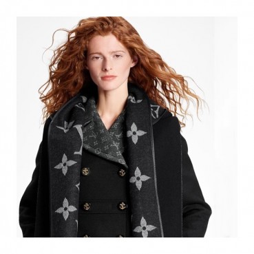 루이비통 여성 블랙 머플러 - Louis vuitton Womens Black Muffler 
