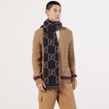 구찌 남성 블루 머플러 - Gucci Mens Blue Muffler 