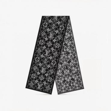 루이비통 남성 블랙 머플러 - Louis vuitton Mens Black Muffler 