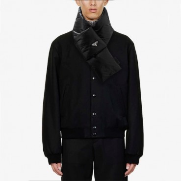 프라다 남/녀 블랙 머플러 - Prada Unisex Black Muffler 