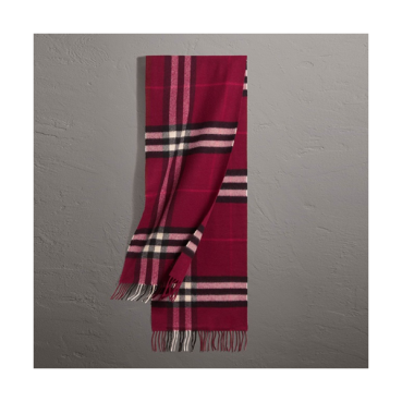 [버버리] 클래식 체크 캐시미어 남여공용 레드 스카프 bu0015w - Burberry Classic Check Cashmere Red Scarf