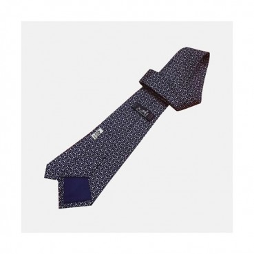HERMES  MENS  NECKTIE  NAVY  -  에르메스 남성용 넥타이 네이비