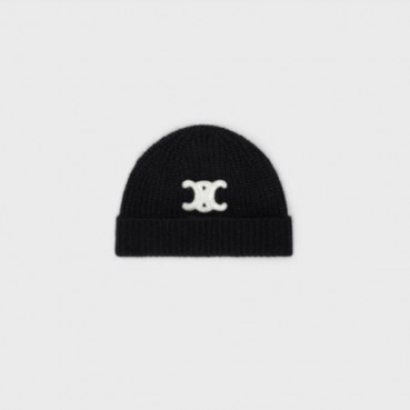 셀리느 남/녀 카멜 비니 - Celine Unisex Black Beanie 