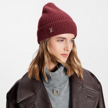 루이비통 남/녀 버건디 비니 - Louis vuitton Unisex Burgundy Beanie 