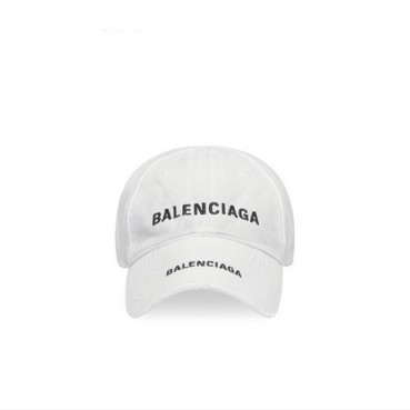 발렌시아가 남/녀 화이트 볼캡 - Balenciaga Unisex White Ballcap 
