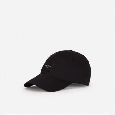 돌체앤가바나 남/녀 블랙 캡 - Dolce&Gabbana Unisex Black Cap 