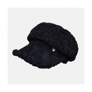 Chanel 2019 Ladies Lambs Wool Cap - 샤넬 2019 여성용 램스울 모자 CHAM0123, 블랙