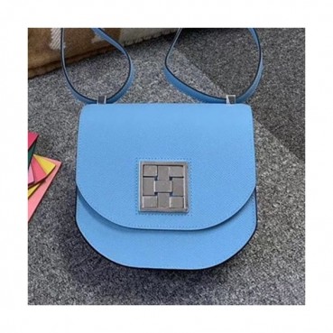 Hermes 2019 Mosaic Epsom Leather Mini Shoulder Bag - 에르메스 2019 모자이크 엡송 레더 여성용 미니 숄더백 HERB0804, 연블루(은장)