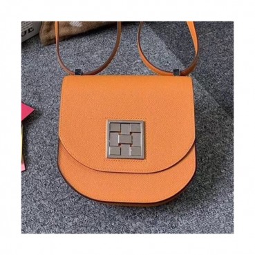 Hermes 2019 Mosaic Epsom Leather Mini Shoulder Bag - 에르메스 2019 모자이크 엡송 레더 여성용 미니 숄더백 HERB0803, 오렌지(금장)