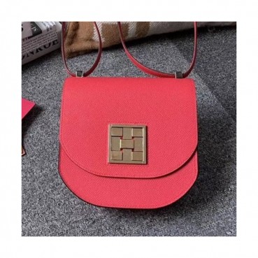 Hermes 2019 Mosaic Epsom Leather Mini Shoulder Bag - 에르메스 2019 모자이크 엡송 레더 여성용 미니 숄더백 HERB0801, 라이트레드(금장)