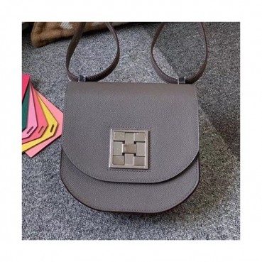 Hermes 2019 Mosaic Epsom Leather Mini Shoulder Bag - 에르메스 2019 모자이크 엡송 레더 여성용 미니 숄더백 HERB0800, 다크그레이(은장)