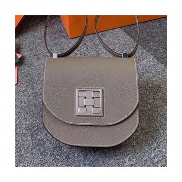 Hermes 2019 Mosaic Epsom Leather Mini Shoulder Bag - 에르메스 2019 모자이크 엡송 레더 여성용 미니 숄더백 HERB0799, 그레이(은장)