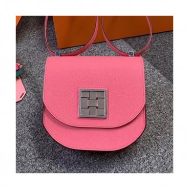 Hermes 2019 Mosaic Epsom Leather Mini Shoulder Bag - 에르메스 2019 모자이크 엡송 레더 여성용 미니 숄더백 HERB0798, 핑크(은장)