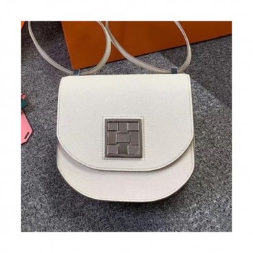 Hermes 2019 Mosaic Epsom Leather Mini Shoulder Bag - 에르메스 2019 모자이크 엡송 레더 여성용 미니 숄더백 HERB0794, 화이트(은장)