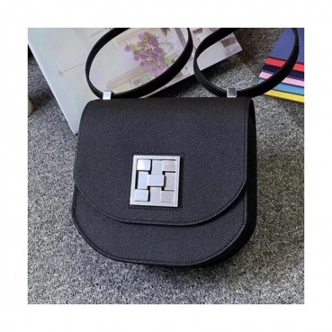 Hermes 2019 Mosaic Epsom Leather Mini Shoulder Bag - 에르메스 2019 모자이크 엡송 레더 여성용 미니 숄더백 HERB0792, 블랙(은장)