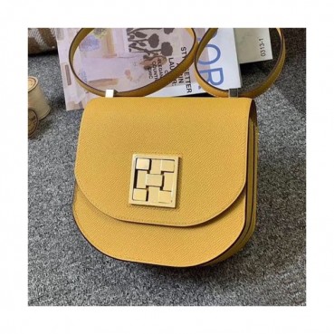 Hermes 2019 Mosaic Epsom Leather Mini Shoulder Bag - 에르메스 2019 모자이크 엡송 레더 여성용 미니 숄더백 HERB0791, 옐로우(금장)