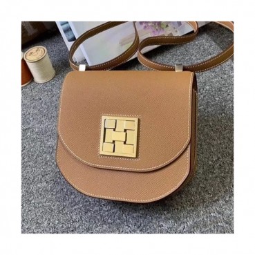 Hermes 2019 Mosaic Epsom Leather Mini Shoulder Bag - 에르메스 2019 모자이크 엡송 레더 여성용 미니 숄더백 HERB0790, 카멜(금장)