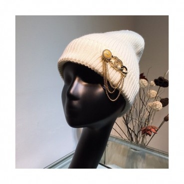 Chanel 2019 Ladies Knit Cap - 샤넬 2019 여성용 니트 모자 CHAM0114, 화이트