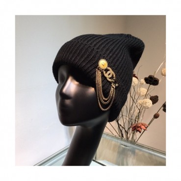 Chanel 2019 Ladies Knit Cap - 샤넬 2019 여성용 니트 모자 CHAM0113, 블랙