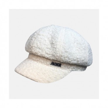 Dior 2019 Ladies Lambs Wool  Cap - 디올 2019 여성용 램스울 모자 DIOM0032, 화이트