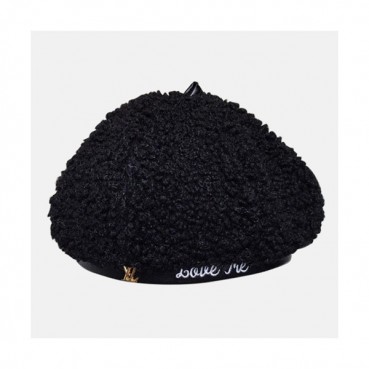 Louis Vuitton 2019 Ladies Lambs Wool Cap - 루이비통 2019 여성용 램스 울 모자 LOUM0008, 블랙