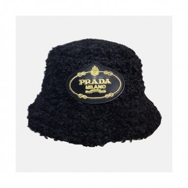 Prada 2019 Ladies Lambs Wool Cap - 프라다 2019 여성용 램스울 모자 PRAM0003, 블랙