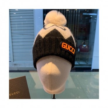Gucci 2019 Ladies Knit & Rabbit Fur Cap - 구찌 2019 여성용 니트 & 래빗 퍼 모자 GUCM0032, 블랙